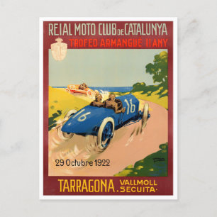 Carte Postale Grand Prix vintage de Tarragone 1922
