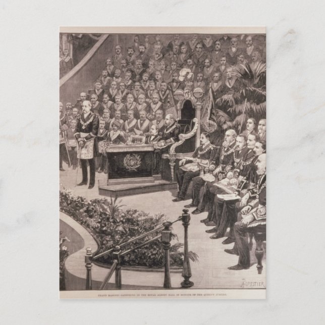 Carte Postale Grand rassemblement maçonnique au Royal Albert (Devant)