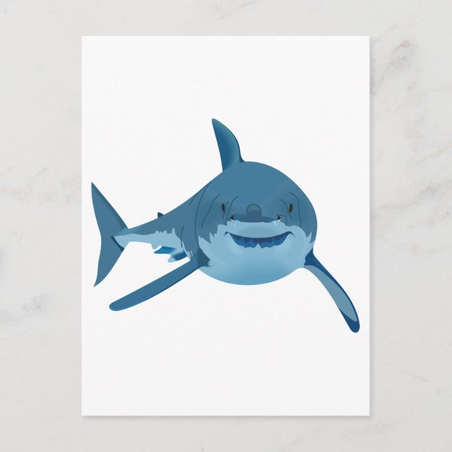 CARTE POSTALE GRAND REQUIN BLANC (Devant)