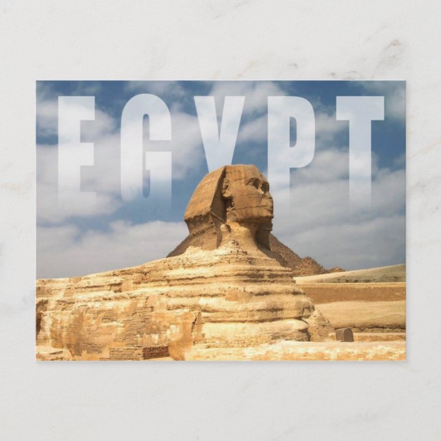 Carte Postale Grand sphinx de Gizeh en Egypte (Devant)