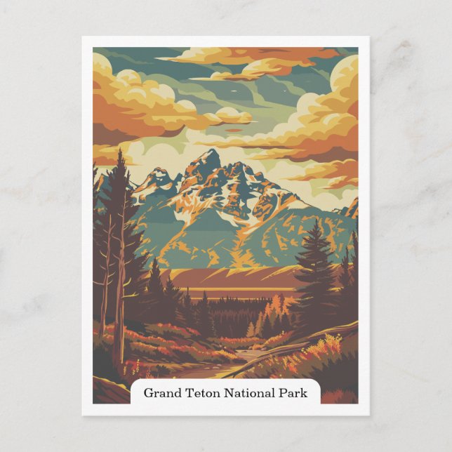 Carte Postale Grand Teton National Park, Wyoming États-Unis (Devant)