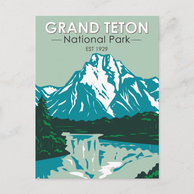 Carte Postale Grand Teton Parc national de la vallée de Jackson  (Devant)