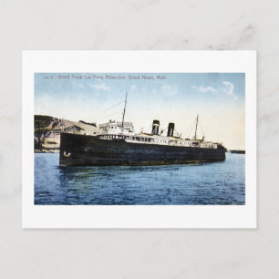 Carte Postale Grand Trunk Car Ferry Milwaukee, Grand Haven, MI