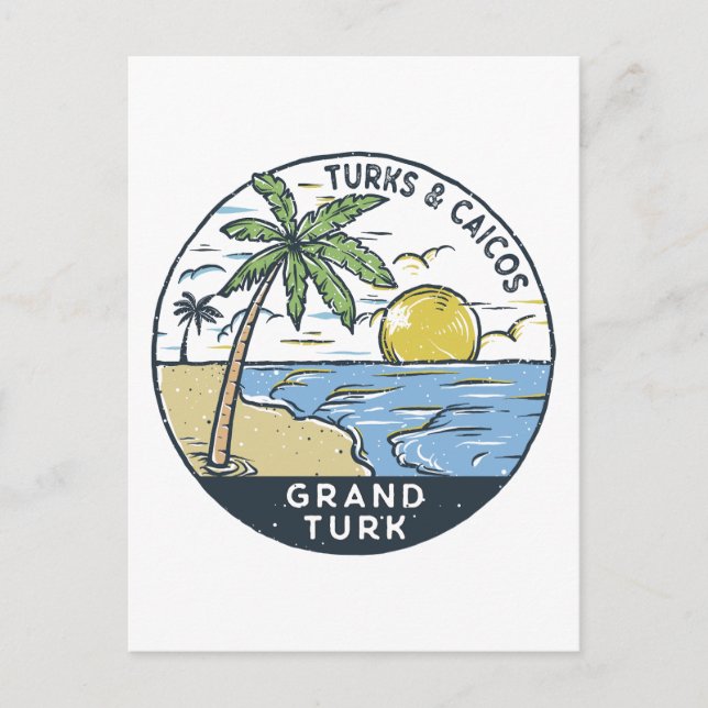 Carte Postale Grand Turk Turks and Caicos Vintage (Devant)