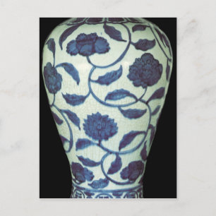Carte Postale Grand vase bleu et blanc, période Jaijing