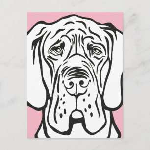 Carte Postale Grand visage Dane