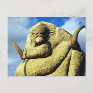 Carte Postale grand visage merino
