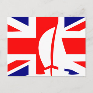 Carte Postale Grande-Bretagne Drapeau britannique Bateau à voile