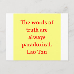 Carte Postale grande citation Lao Tzu