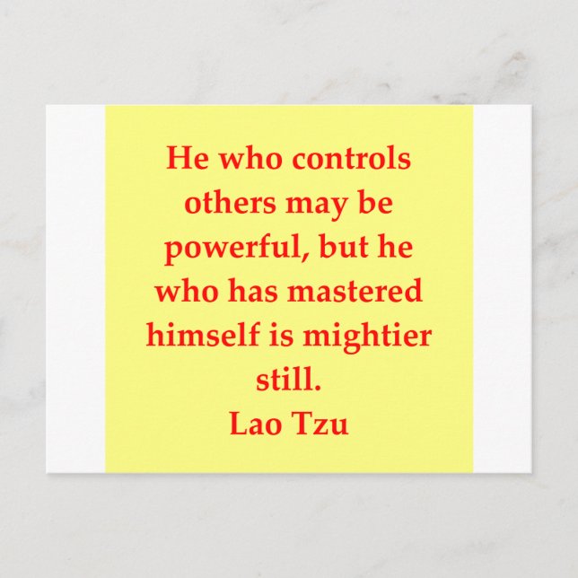 Carte Postale grande citation Lao Tzu (Devant)