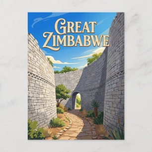 Carte Postale Grande Enceinte du Zimbabwe Zimbabwe