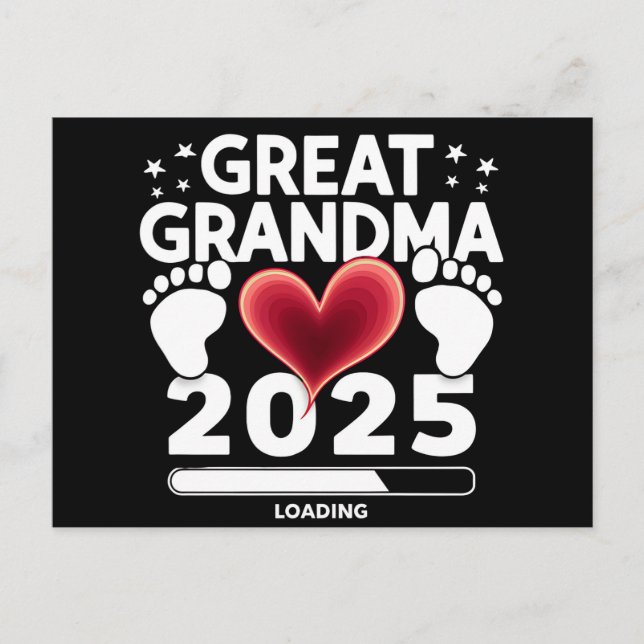 Carte Postale Grande grand-mère Chargement 2025 Faire-part de gr (Devant)