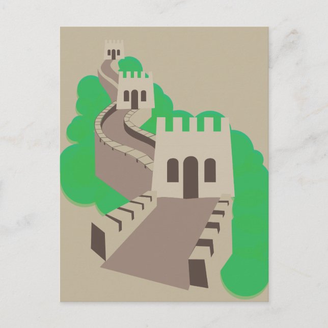 Carte Postale Grande Muraille de Chine (Devant)