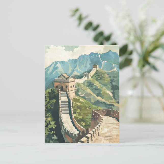 Carte Postale Grande muraille de Chine (Debout devant)