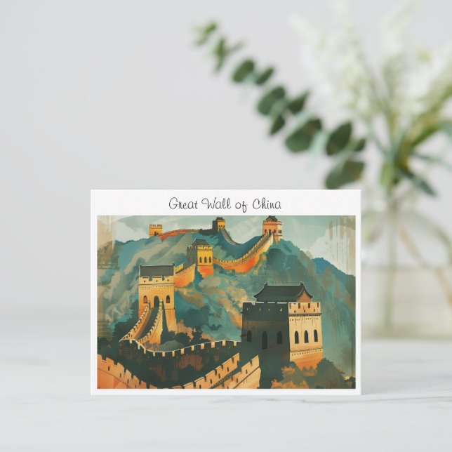 Carte Postale Grande muraille de Chine (Debout devant)