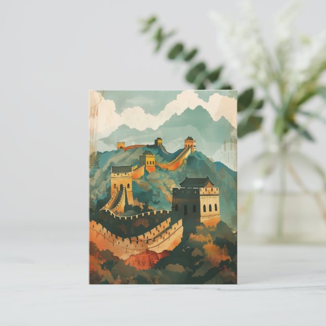 Carte Postale Grande muraille de Chine (Debout devant)