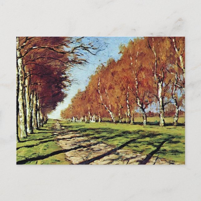 Carte Postale Grande Route, Jour ensoleillé d'automne (Devant)