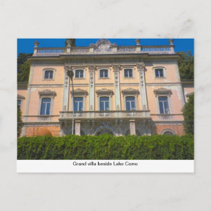 Carte Postale Grande villa au bord du lac de Côme