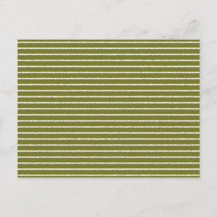 Carte Postale Grandes vertes et blanches d'olive avec lignes iné