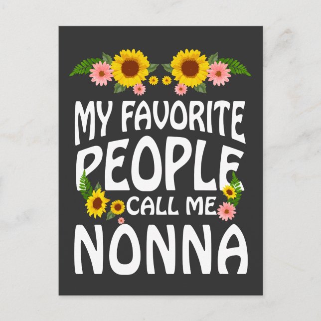Carte Postale Grandma Cadeau Mes Favoris Appelent Moi Nonna (Devant)