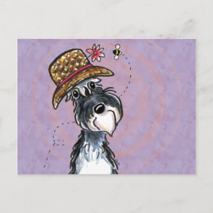 Carte Postale Grandma Schnauzer Flower Casquette Off-Leash Art™