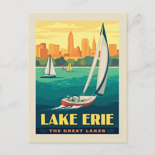 Carte Postale Grands Lacs | Lac Érié (Devant)