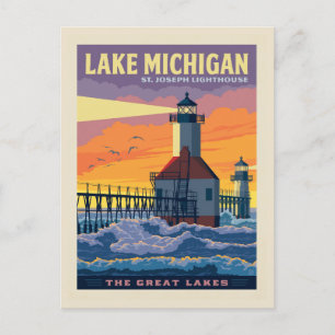 Carte Postale Grands Lacs   Lac Michigan