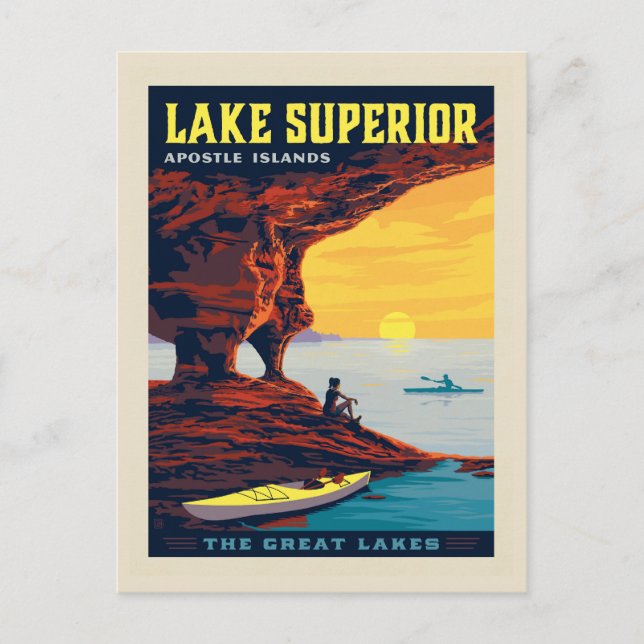 Carte Postale Grands Lacs | Lac Supérieur (Devant)