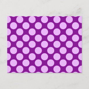 Carte Postale Grands points rétro - orchidée et violet