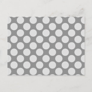 Carte Postale Grands points rétro - tons gris / gris