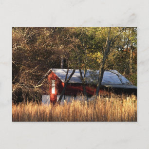 Carte Postale Grange d'automne dans le centre du Maryland