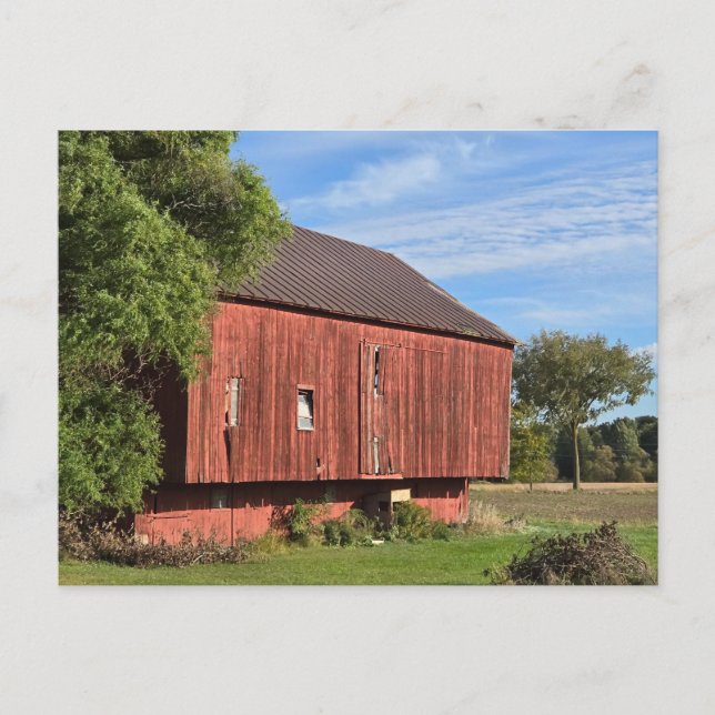 Carte Postale Grange rouge (Devant)