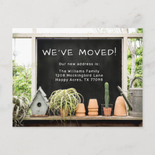 Carte Postale Grange Rustique Abri de Jardin Nous Avons Déménagé