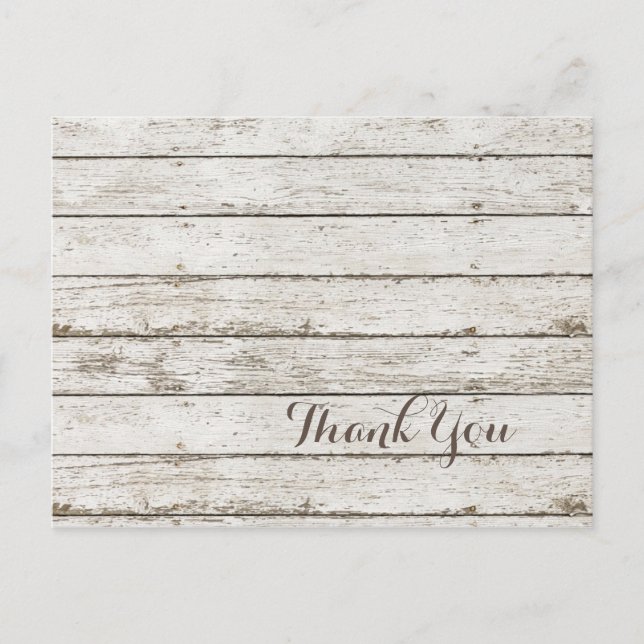 Carte Postale grange rustique en bois de grange merci pour votre (Devant)