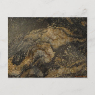 Carte Postale Granite noir et or