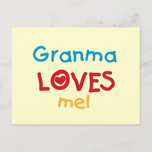 Carte Postale Granma aime mes t-shirts et cadeaux (Devant)