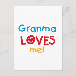 Carte Postale Granma aime mes t-shirts et cadeaux