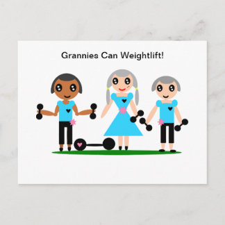 Carte Postale Grannies peut lever de poids