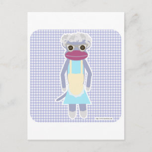 Carte Postale Granny Sock Monkey