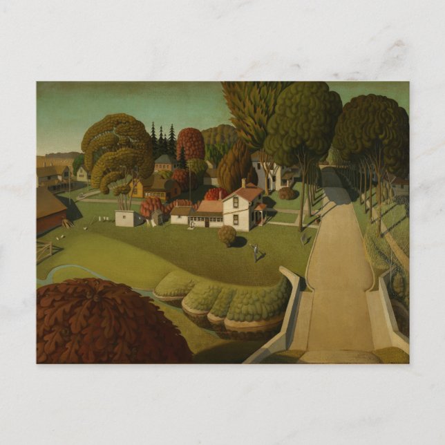 Carte Postale Grant Wood - Le lieu de naissance d'Herbert Hoover (Devant)