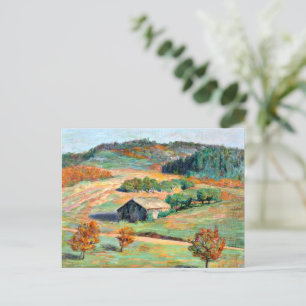Carte Postale Grant Wood, paysage de l'automne,