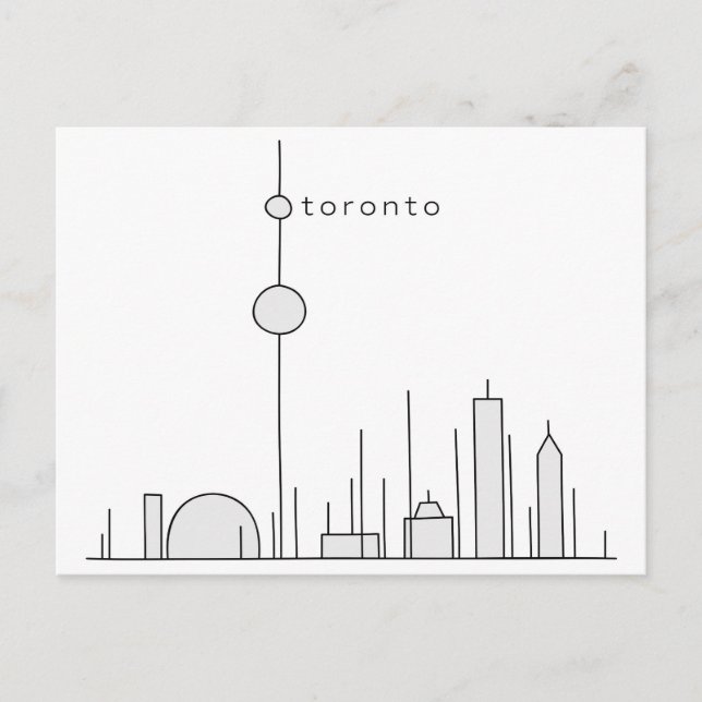 Carte Postale Graphique à bâtons Toronto (Devant)