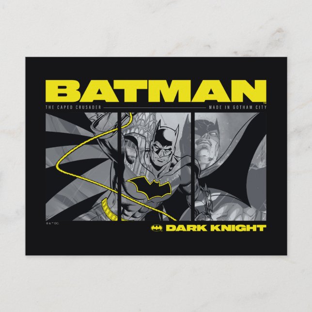 Carte Postale Graphique à écran tridimensionnel Batman Comic (Devant)