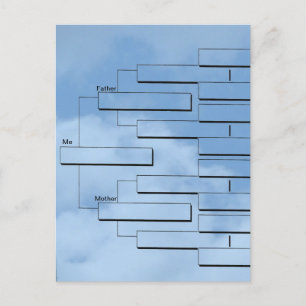 Carte postale Graphique Arborescence famille
