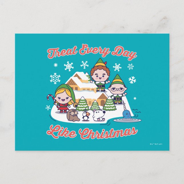 Carte Postale Graphique Chibi Buddy l'Elf (Devant)