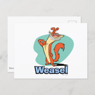 Carte Postale Graphique de caractères de fidélité de Weasel