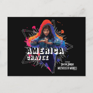 Carte Postale Graphique de caractères étoilés America Chavez