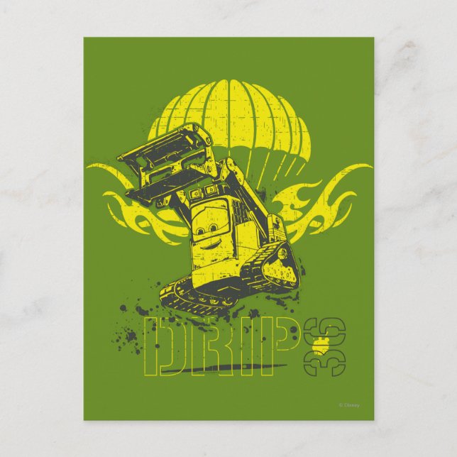 Carte Postale Graphique de goutte (Devant)