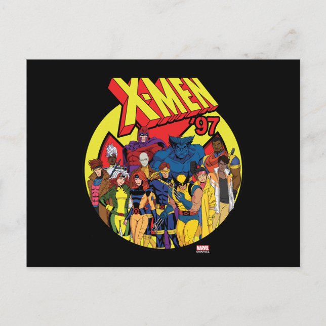 Carte Postale Graphique de groupe de caractères X-Men '97 (Devant)