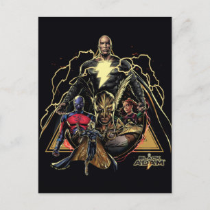 Carte Postale Graphique de groupe triangulaire Adam noir